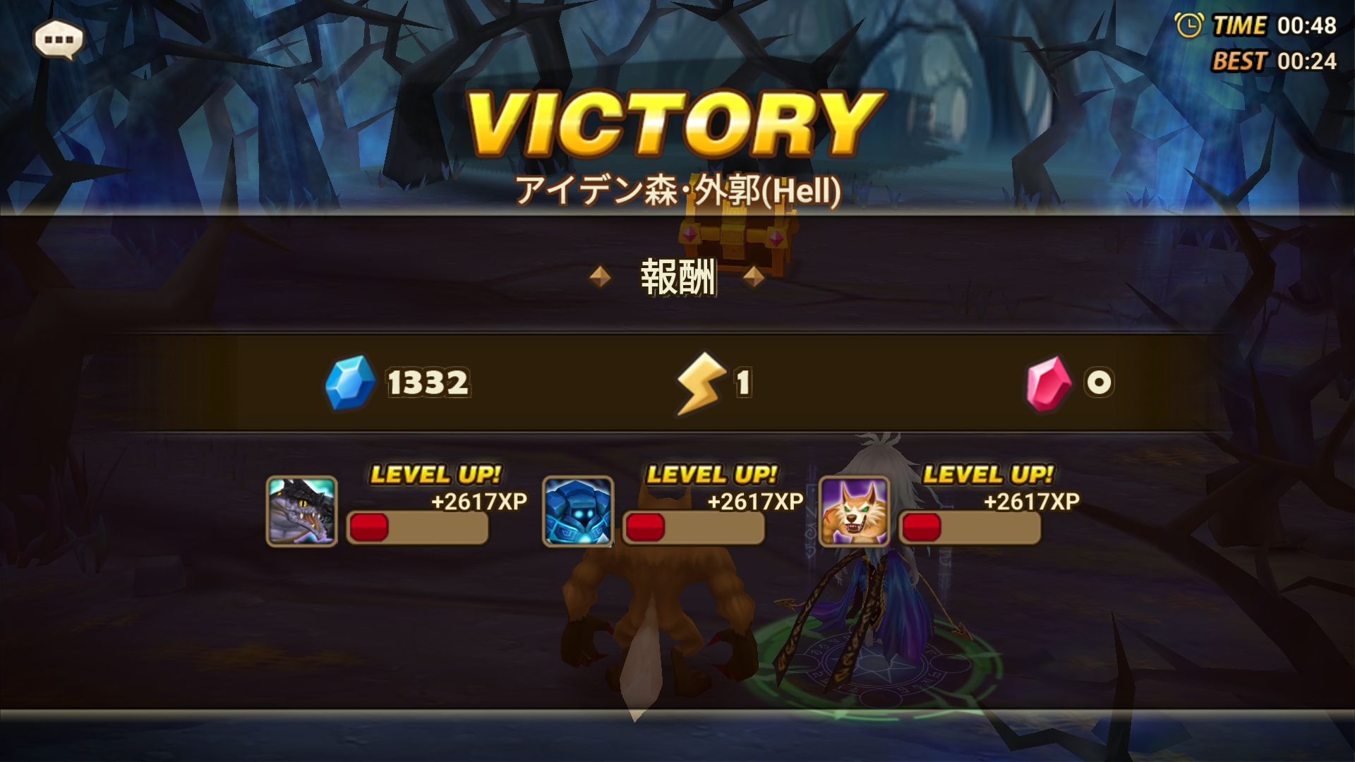 アイデン森　レベルアップ