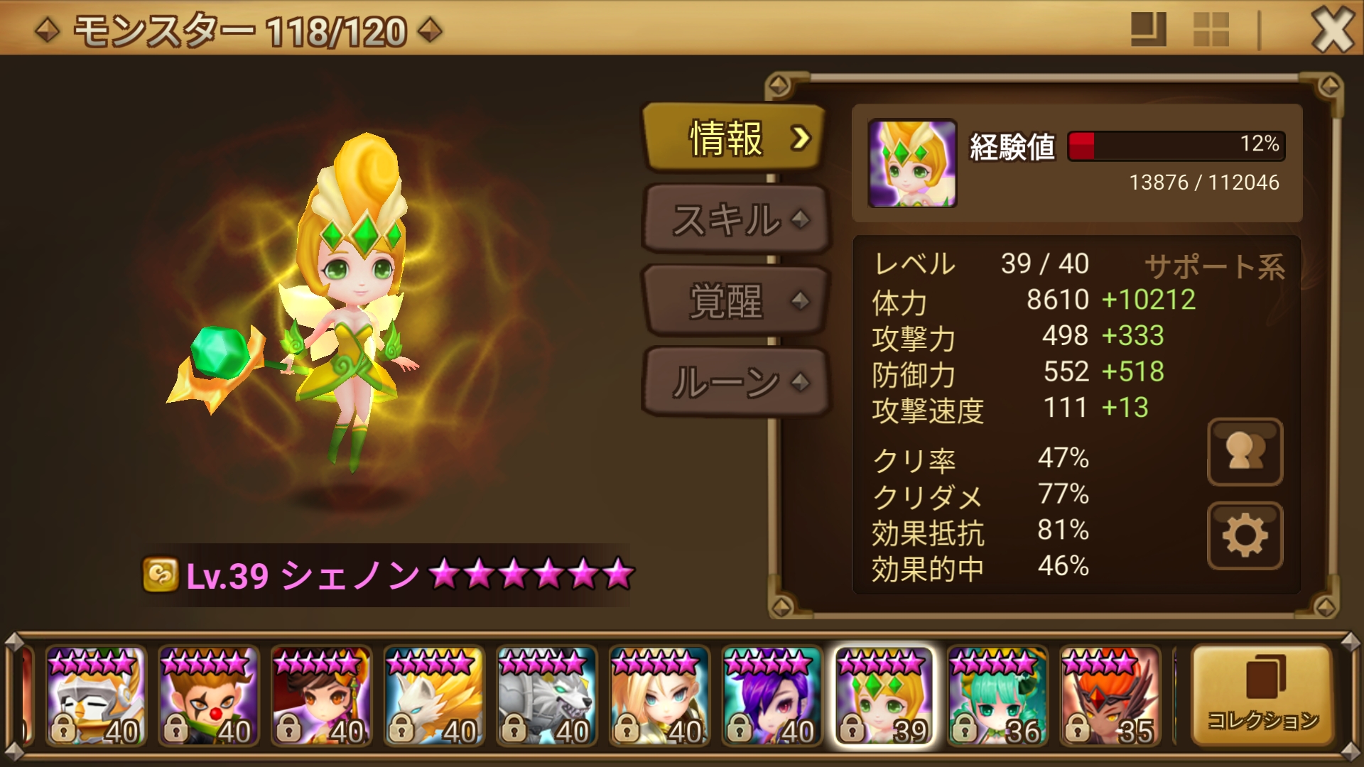 シェノン　ステータス