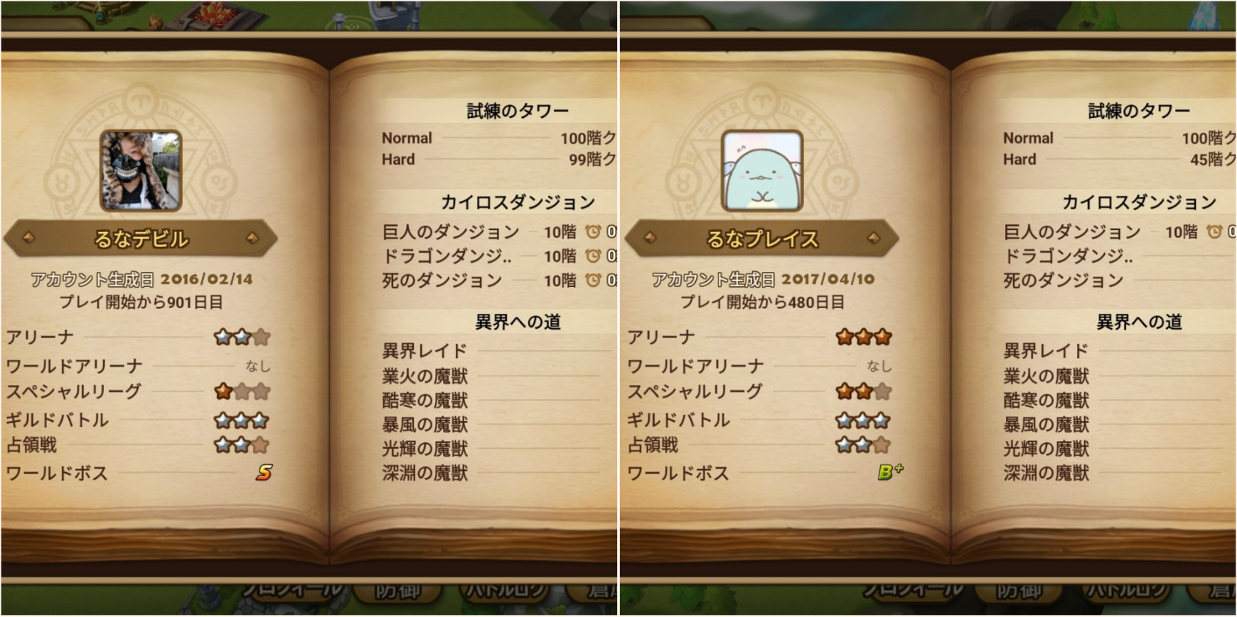 サマナーズウォー プレイ日数