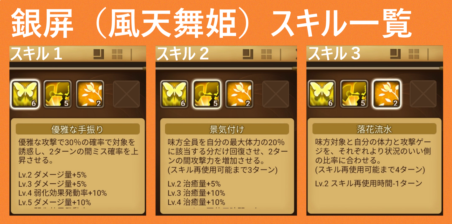 銀屏 スキル一覧 風天舞姫