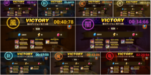 最近のダンジョンTIMEとパーティーメンバー